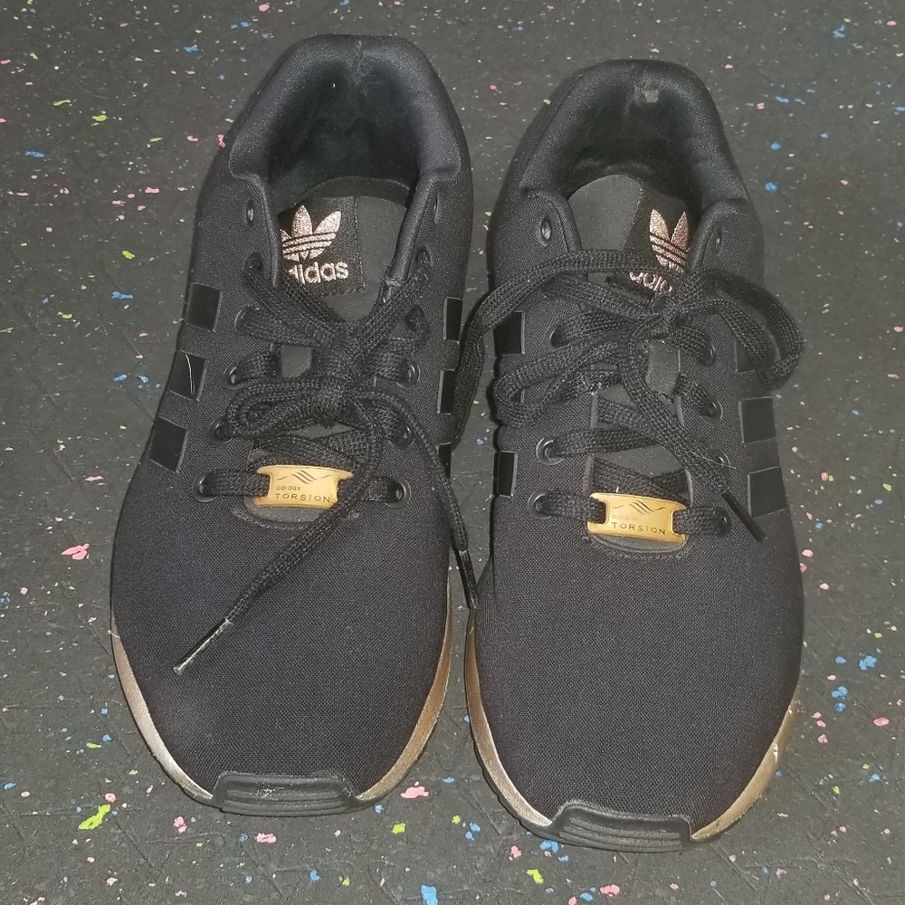 ADIDAS ZX Flux Black & Rose Gold Torsion. Women Size 10